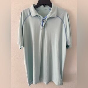 Peter Millar Men’s Golf Polo Performance Blue  Size Large